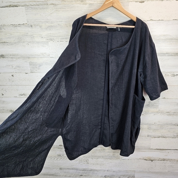 Soft Surroundings Womens Relaxed Open Front Cardigan Sz XL Petite Lagenlook - Picture 5 of 11